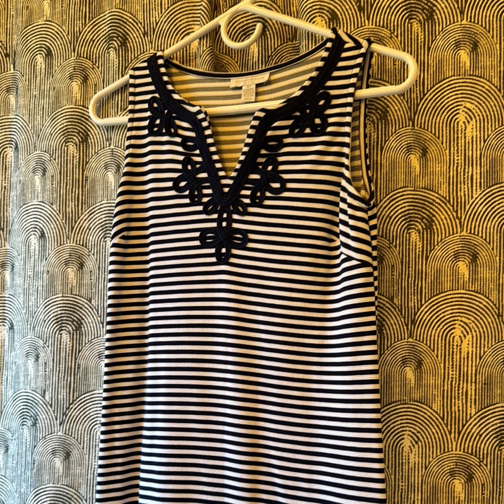 Sleeveless Charter Club Dress with Embroidery